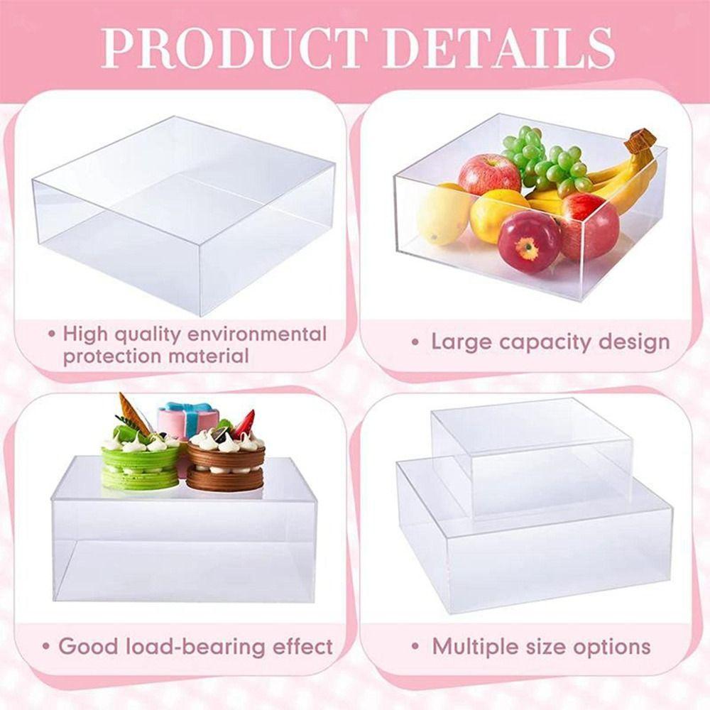 DIY Cake Stand Transparent Cake Box New Cake Display Board  Birthday