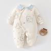 Thickened 120g Cotton Winter Baby Jumpsuit - Warm Padded Bodysuit for Crawling