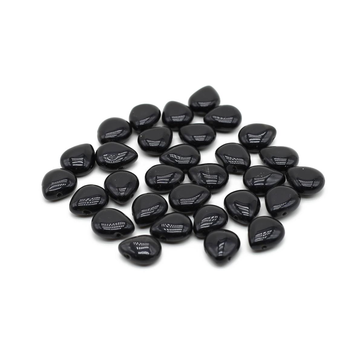 

10 шт. в партии бусины из натурального камня каплевидной формы кристалл розовый кварц агат бирюза свободные бусины для изготовления ювелирных изделий DIY аксессуары для ожерелья 10x12x5 мм 10Pcs/Black Agate