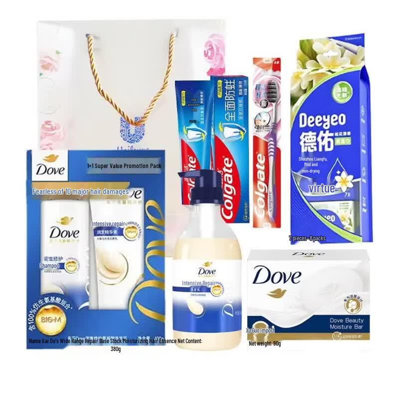 Dove Охлаждающий гель для душа и ухода 7-предметный подарочный набор