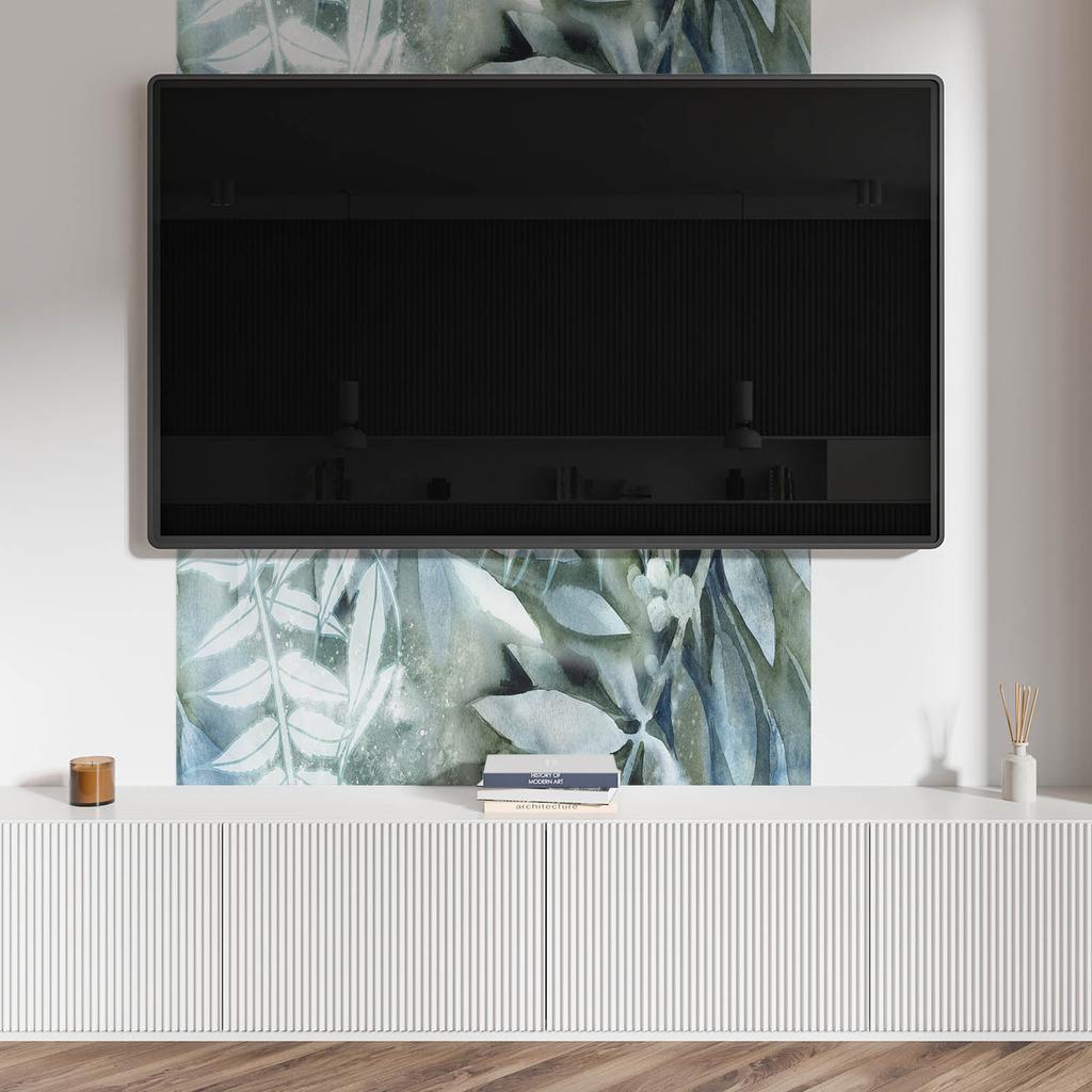 Dekoracyjny Panel Winylowy Samoprzylepny - Do Przedpokoju 120X60 Cm Roślinne Wzory Akwarelowe