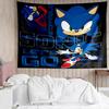 Sonic Print Tapestry, Backdrop, Easy Setup, Ideal for Bedroom, Office & Living Room, with Aesthetic Wall Hanging Decor.