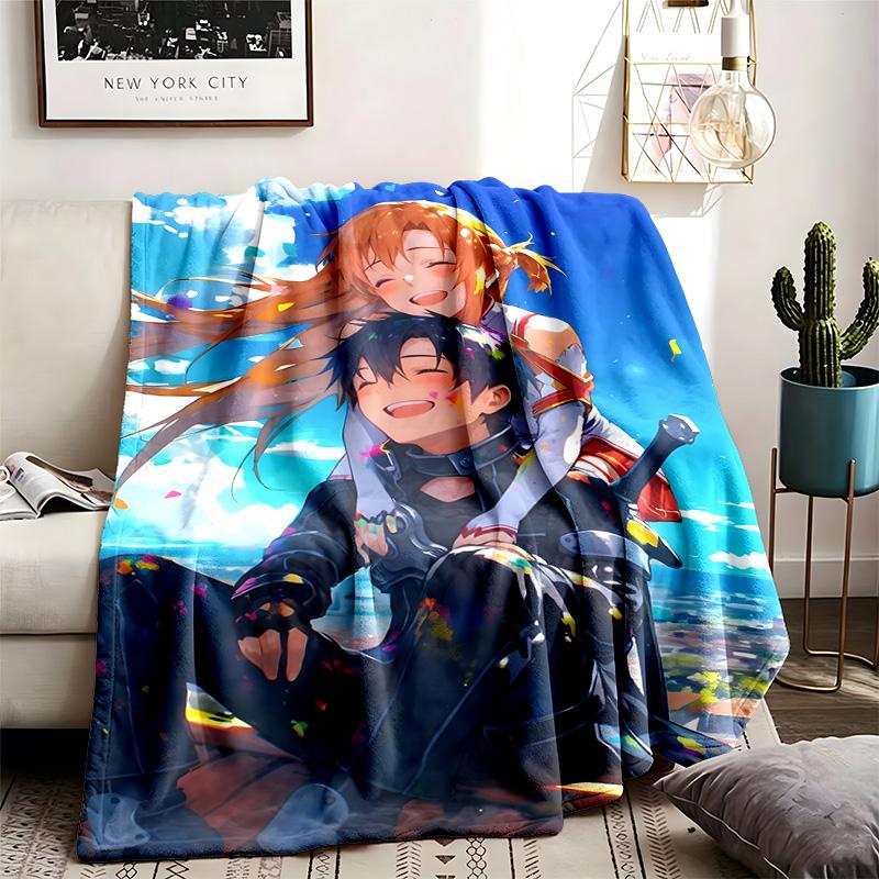 Sword Art Online Theme Blanket Suitable For The Sofa Camping And Travel Made Of Soft Flannel Material An Ideal Gift For Occasions Such As Birthday