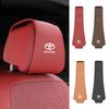 Leather Car Seat Headrest Protect Cover For Toyota Corolla Supra 86 Yaris Prius Camry Tacoma Venza Tundra Rav4 Auris Accessories