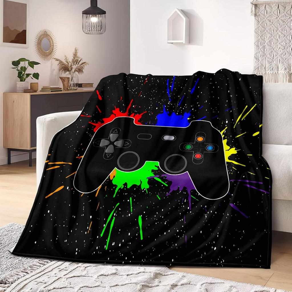 Super Soft Gaming Throw Blanket – Video Game-Inspired Gift for Kids, Teens & Boys – Perfect for Couch, Sofa or Bed