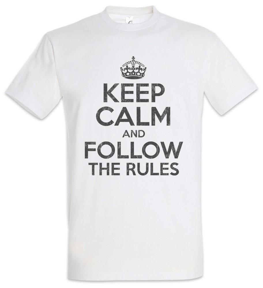 

Keep Calm And Follow The Rules T-Shirt Fun Ruler Law Lawyer L