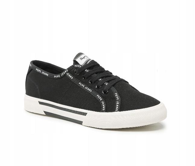 Pepe Jeans Brady Rib Damskie Buty Czarne Trampki Niskie 37 A_D