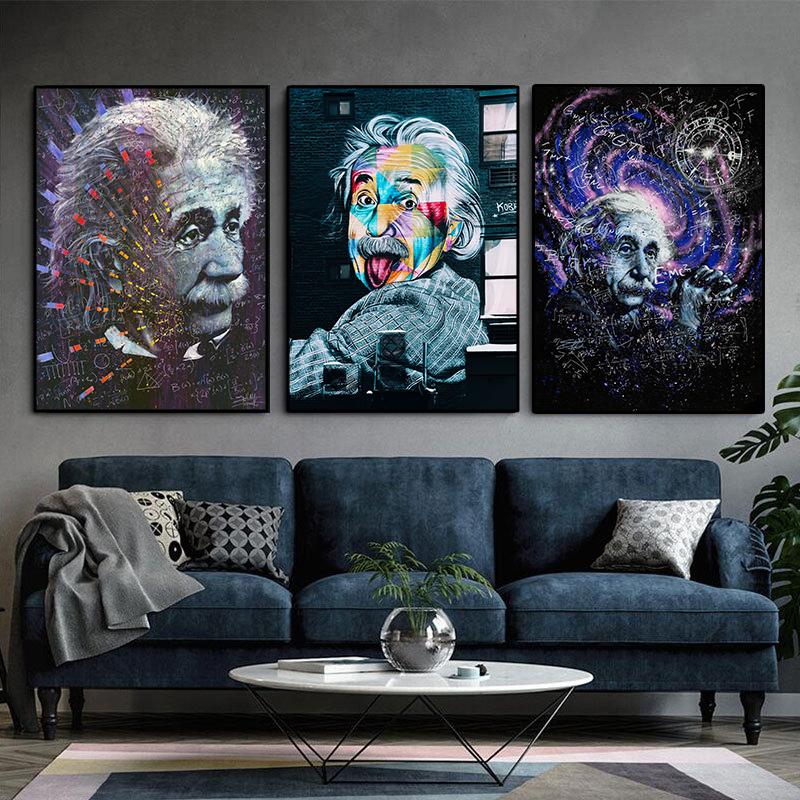 Einstein'ın Rüyası Bir Renk Teorisi Duvar Sanatı Tuval Poster Baskılar modern ev dekorasyonu Duvar Resimleri için Oturma Odası Dekor