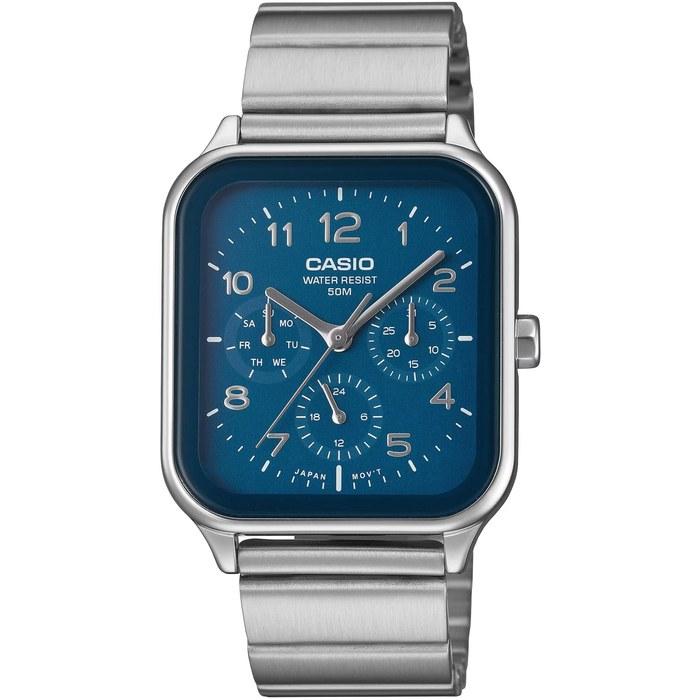 Casio Standard Round Rectangle 24-Hour Multifunction Analog Men s Watch MTP-M306D-2AV Blue