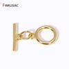18K Gold Plated Brass OT Clasps For DIY Jewelry Making,Toggle Clasps Connectors For Necklaces Bracelets Making Accessories