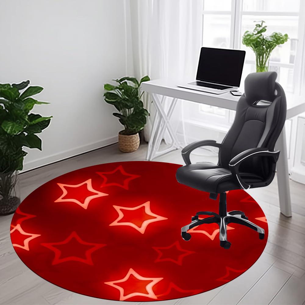

1pc Stars Circle Office Round Area Rug, Indoor Mat Suitable ForOffice, Under Office Chairs Bedroom Living Room Home Decor, Room Deco q054 80cm by 80cm