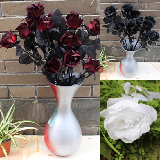 1Pc Smooth Surface Fake Flower Fadeless Plastic Wedding Props Artificial Plant