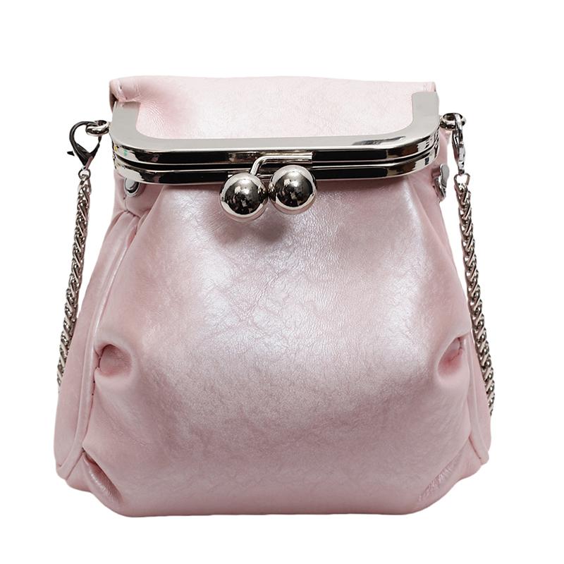 Mini PU Leather Purse Women Y2k Chain Purse with Chain Strap Cute Evening Bags Aesthetic Pouches Shoulder Bag Fashion Money Bag