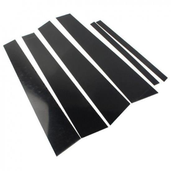 6x Glossy Black Car Door Trim Cover Kit Pillar Posts For Honda Accord 2013-2017