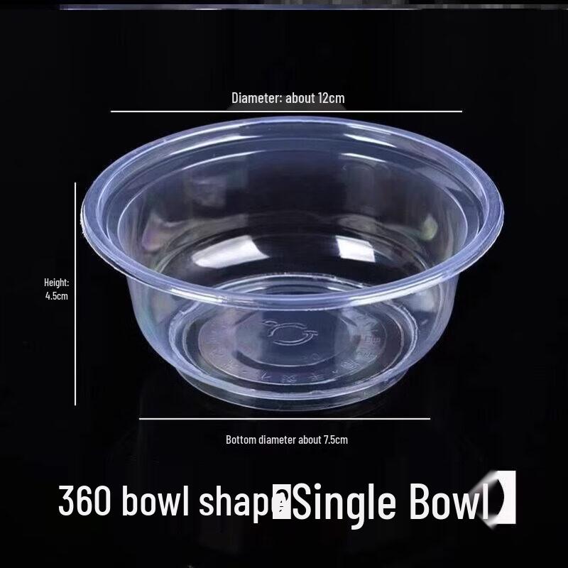 Star-Marked Thickened Disposable Plastic Bowls