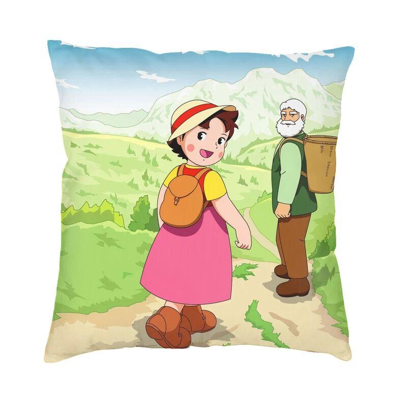 Heidi And Clara Cushion Cover Doublesided 3D Printing Alps Mountain Girl Throw Pillow Case for Sofa Pillowcase Home Decoration