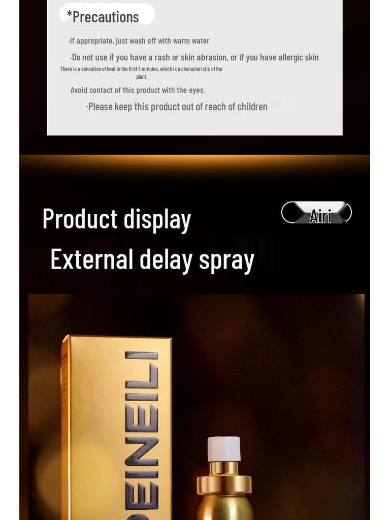 Bei'aili Enhanced Gold Spray 15ml - Adult Sex Product