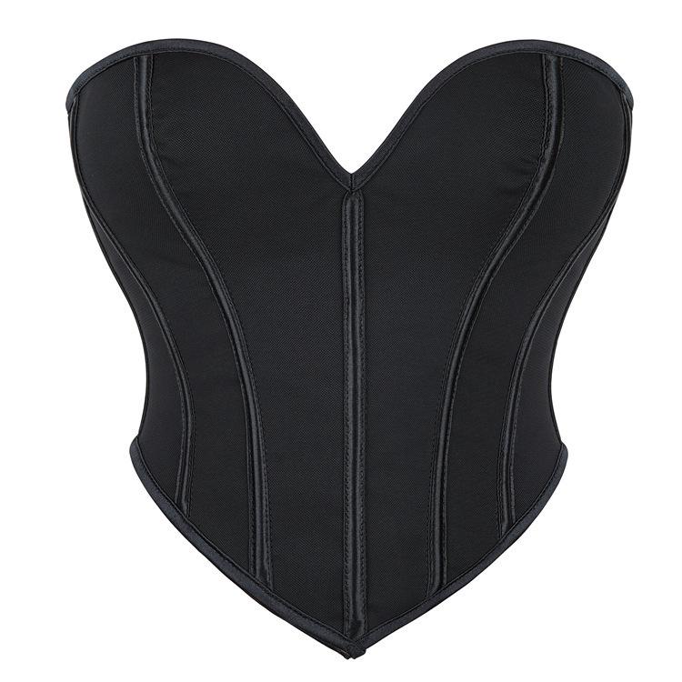 Matte Bandeau Body Shaping Corset Lingerie with Fishbone Structure for Women