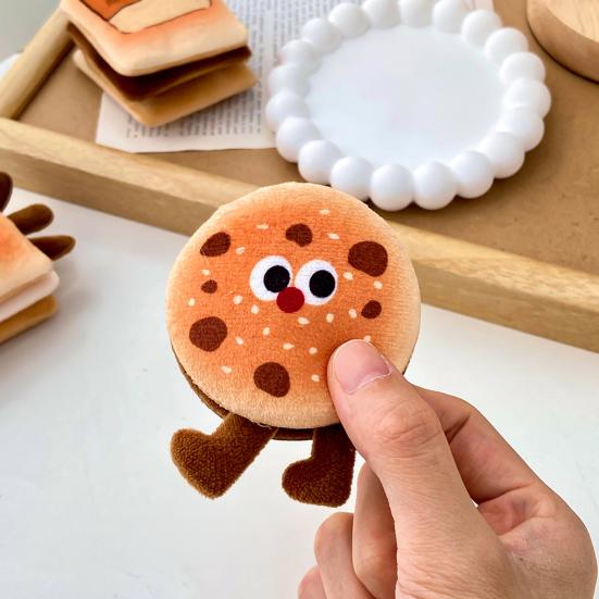 Plush Cartoon Food Refrigerator Magnet Stuffed Bread Pizza Sandwich Milk Tea Cookies Fridge Magnet Home Office Decorative Accessories