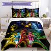 Set copripiumino 3 pezzi (1*Copripiumino + 2*Federe, Senza Nucleo), Set Biancheria da Letto Morbido Stagione Unica con Stampa dei Mighty Morphin Power Rangers, Decorazione Camera da Letto
