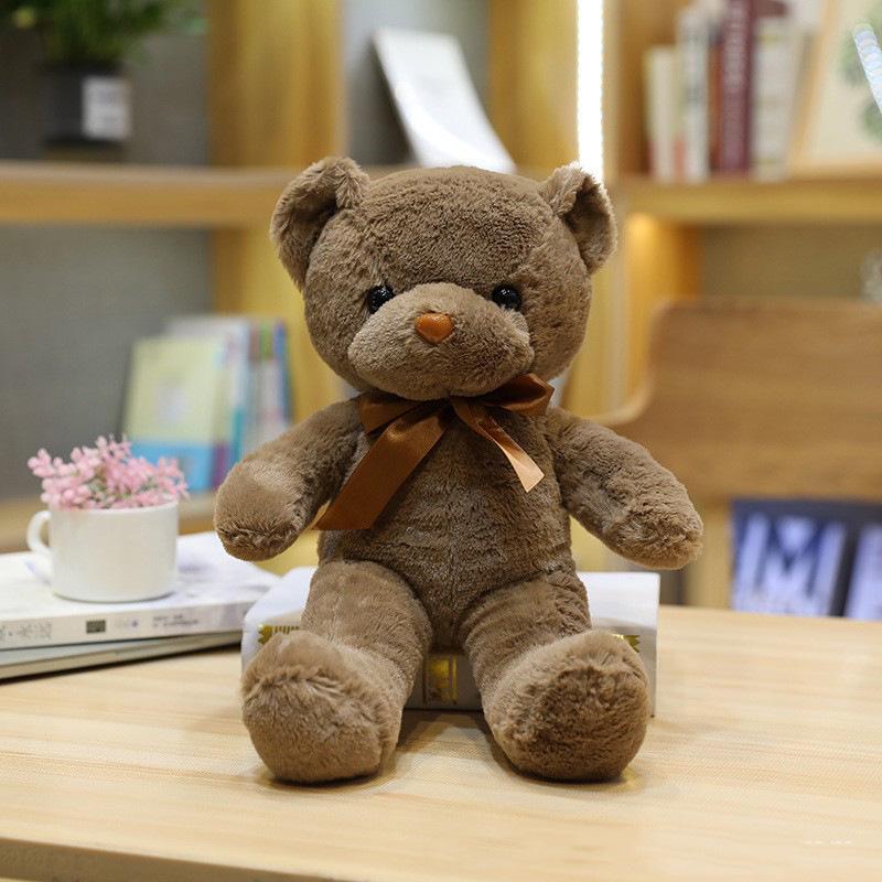 Ten-Color Bear Wedding Plush Toy with Ribbon and Bowtie