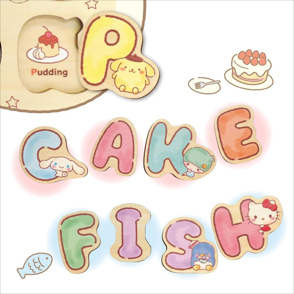 Sanrio Baby Wooden Alphabet Puzzle, 26 Pieces