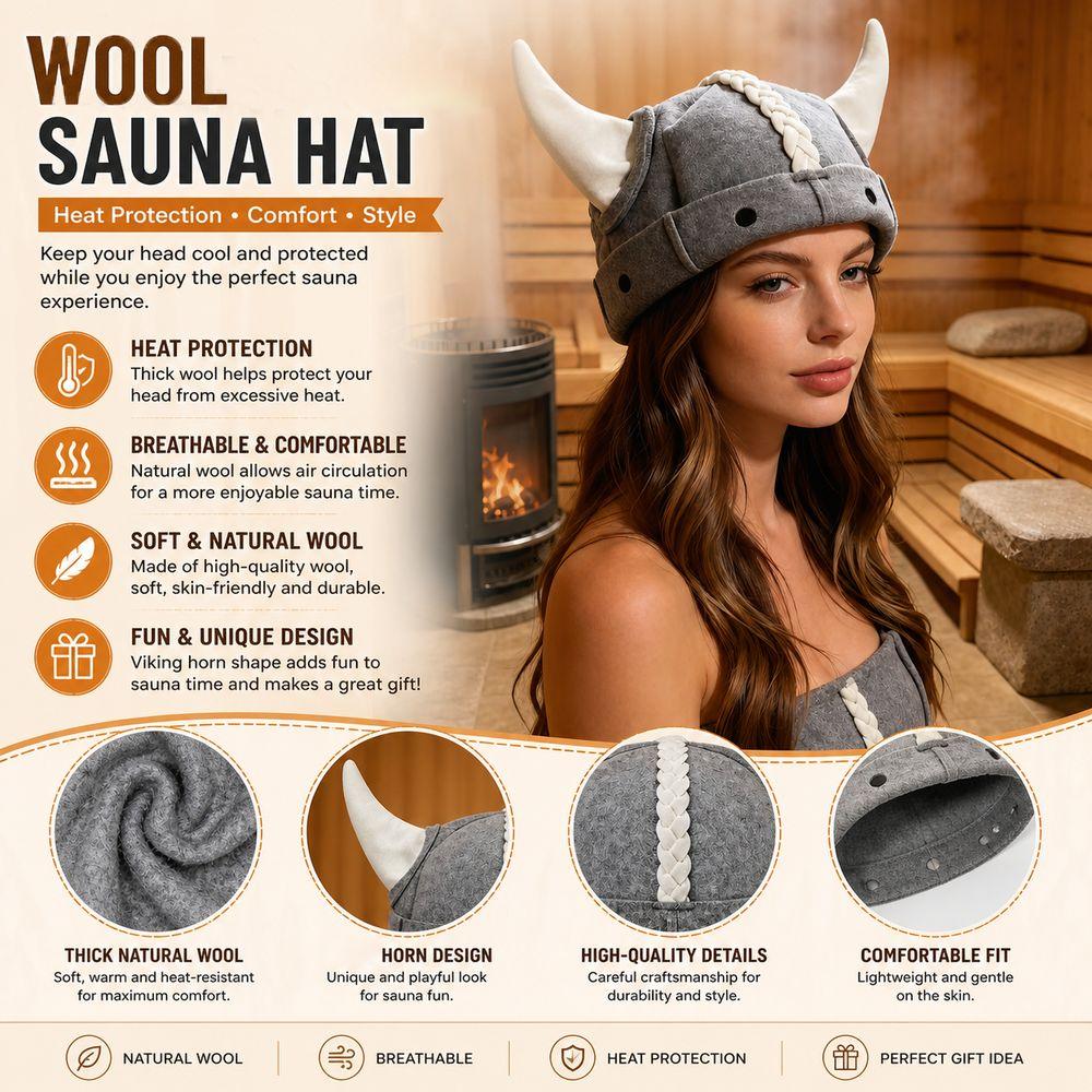 Unisex Sauna Hat Heat Resistant Russian Banya Cap Gifts Wool Felt Sauna Hat  Festival Events