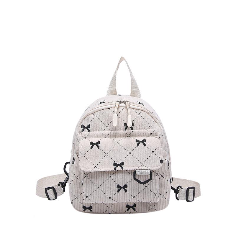 Рюкзак высокая ценность бант маленькая сумка новая девушка большая вместимость повседневный рюкзак белый 1276₽