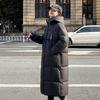 Winter new women's down cotton clothes thickened warm hooded A version regular hip-wrapped warm jacket
