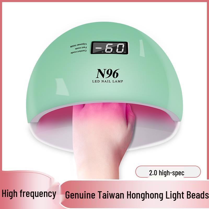 

96 Вт Красная светодиодная лампа для ногтей - Машина для светотерапии для нейл-арта, не вызывает жжения, быстро сушит N96 зелёный