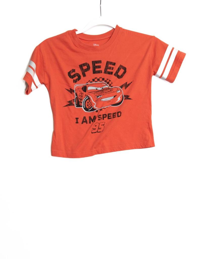 Disney Cars Lightning McQueen Speed Graphic Toddler 5T T-Shirt Orange Short