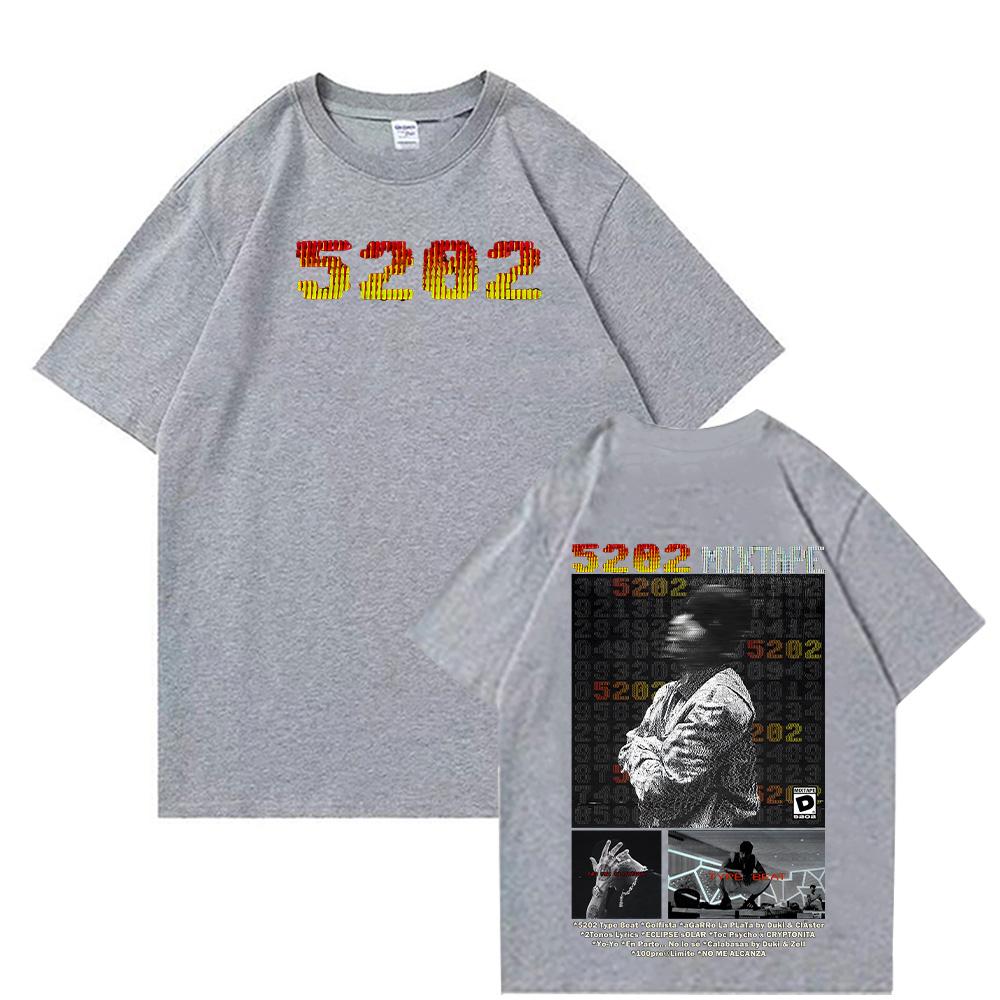 Rapper Duki 5202 MIXTAPE T Shirt Summer Duki Merch Tee Casual Print Men Pure Short Sleeve High Quality Women Men Loose Clothing