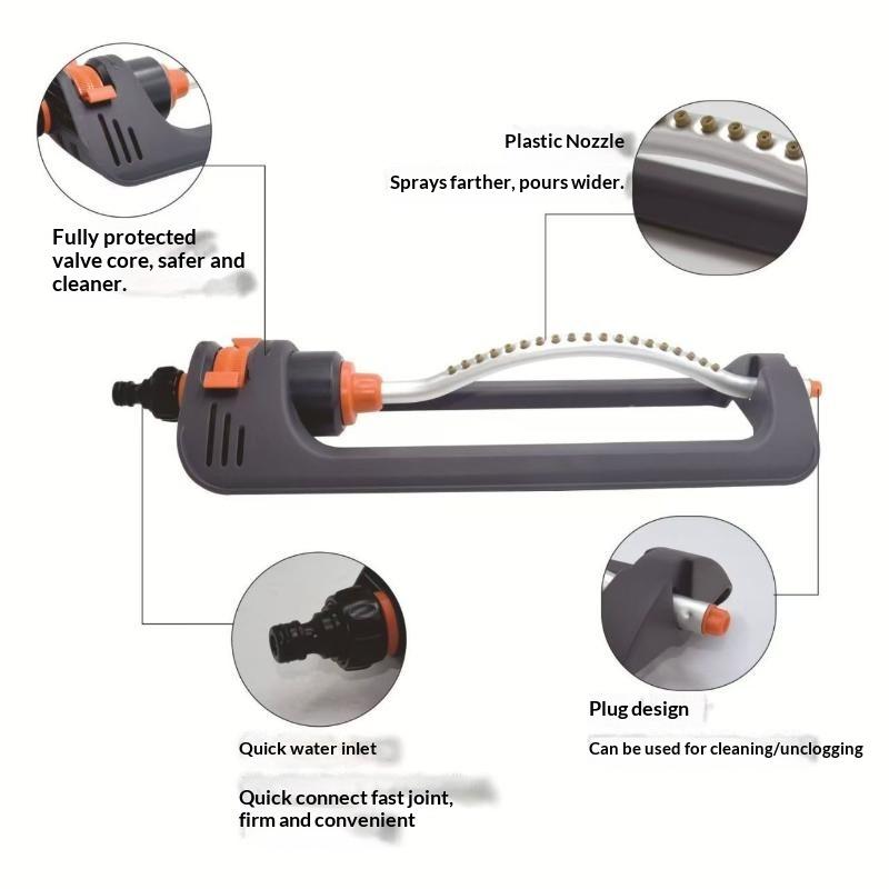 Automatic Lawn Swing Sprinkler 19 Nozzle Garden Sprayer Watering Agriculture Watering Garden Irrigation Sprinkler