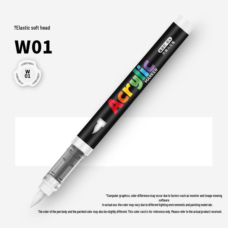 60-Color Soft Tip Liquid Ink Acrylic Marker Set for Primary School Art