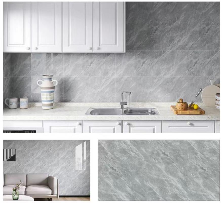 Waterproof wallpaper self-adhesive marble decorative film cabinet wardrobe door desktop furniture renovation wall stickers