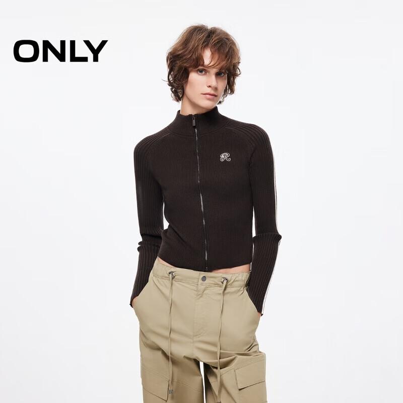 ONLY Women s Color-block Embroidered Knit Cardigan S