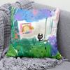 Green Ins Style Fresh Pattern Decorative Pillowcase Living Room Bedroom Square Cushion Pillowcase