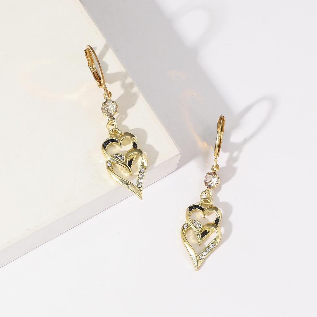 European and American Heart-to-heart Earrings Pendant Earrings for Women with Temperament