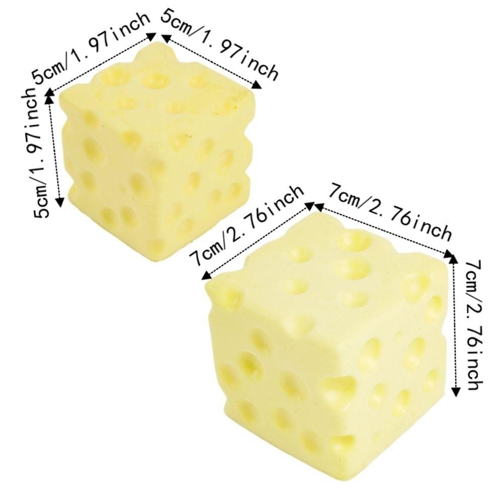 5/7cm Cheese Squeezed Cube PU Slow rebound Slow Rebound Fidget Toy Home Decoration