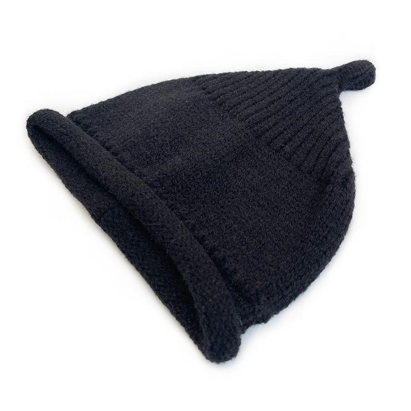 Katzenbruder Unisex Woll-Babyhut: Neuer Herbst/Winter-Eingang, Einfarbig, Warmer Strick, Klassisches Design.