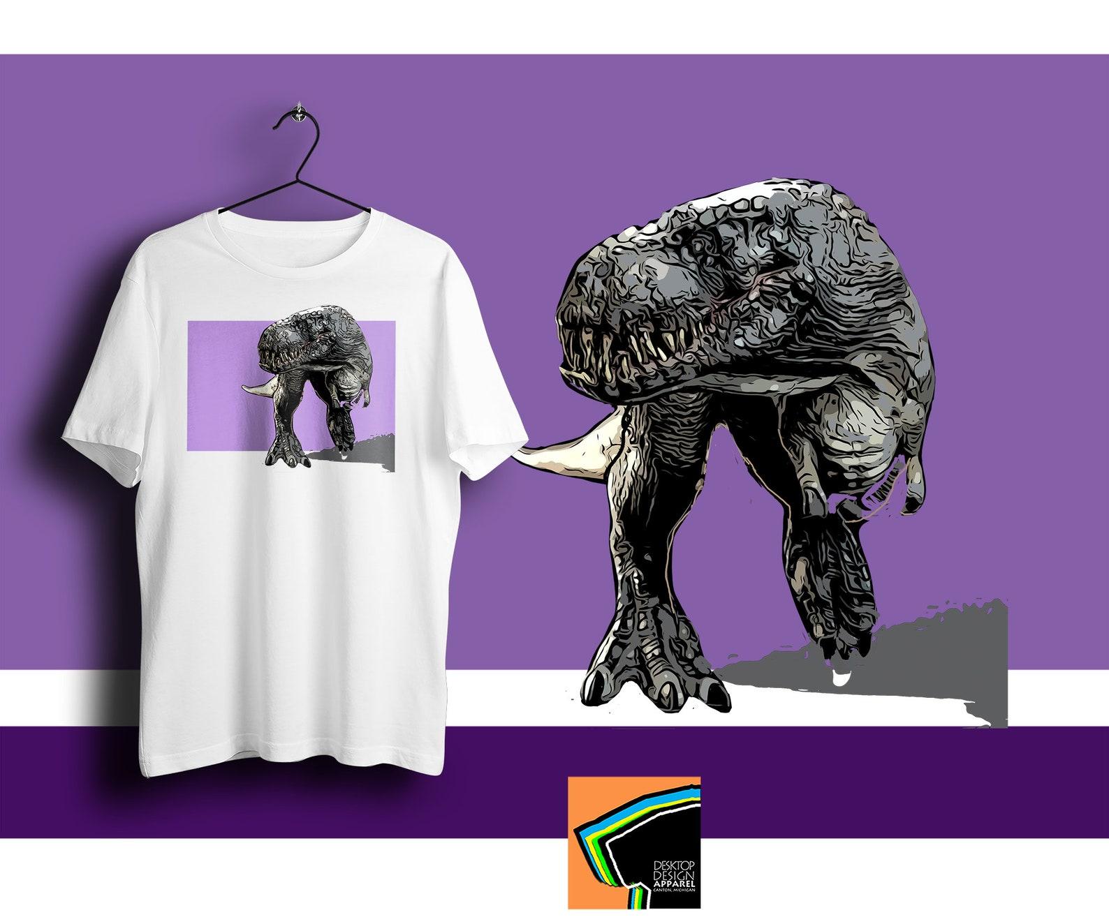 T-Rex Graphic Tee: Jurassic Park Inspired Dinosaur Shirt M