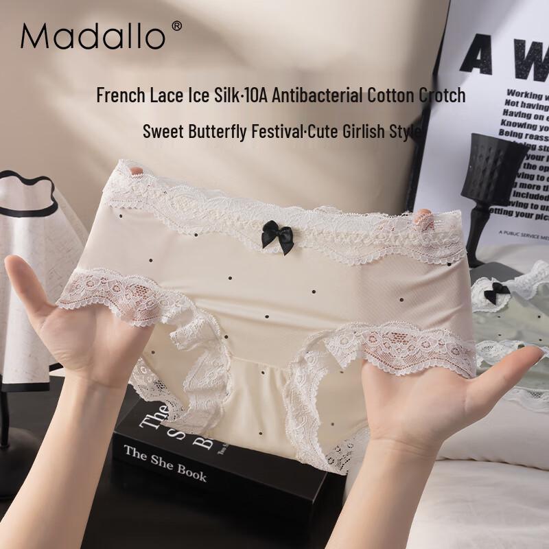 Women's Modal Ice Silk Antibacterial Lace Briefs