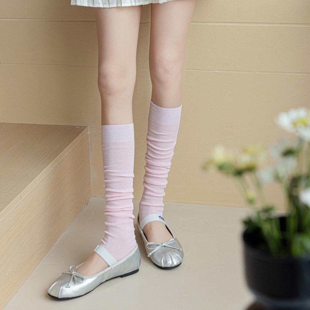 Dünne Lange Kniestrümpfe Einfarbig Lange Kniehohe Socken Neue Damenstrümpfe Damen