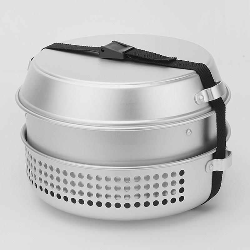 UltraLight Aluminum Alloy Anodized 4-5L Windproof Storm Gas Stove and Pot Camping Cooking Set Hiking Cookware
