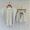 Women's 2025 Summer Korean Casual T-Shirt and Shorts Two-Piece Suit – Loose and Versatile Small Fragrance Style.