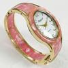 Wristwatch Rapole Oval Bangle Watch Gold Wide 288319 Pink [Takeuchi Shoji] Women's