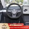 Tesla Model 3 Steering Wheel Cover: Non-slip, Odorless, No-Sew, 25 Models Compatibility, Interior Modification