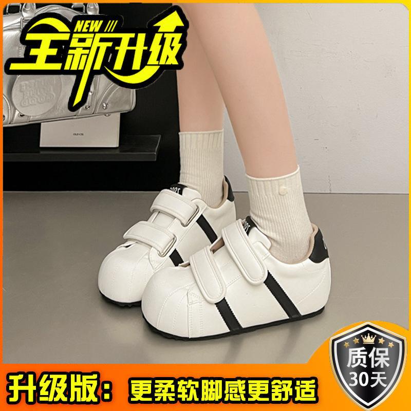 Shell head Velcro big head platform breadboard shoes women's new versatile breathable casual sports little white shoes