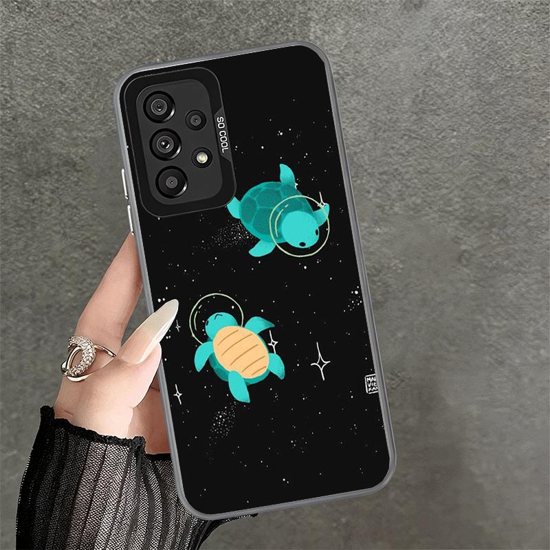 Cartoon Meereschildkröte Weiche Handyhülle für Samsung A17 A16 A15 A14 A13 A57 A56 A55 A54 A53 A37 A36 A35 A34 A33 A26 A25 A24 A23