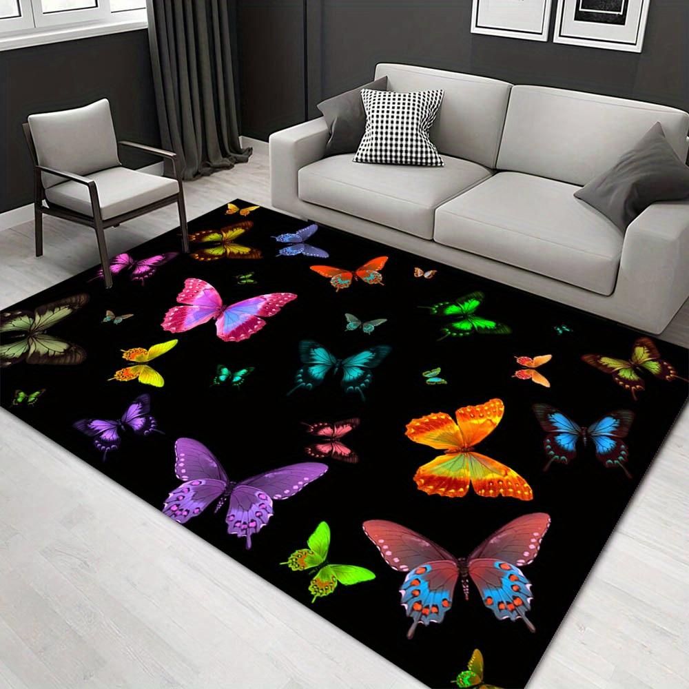 

1pc 1477379203Pattern Carpet, Area Rug For Living Room Bedroom Room Bed Chair Laundry Entryway Corridor Yard Non-slip Outdoor Camping Rug Fl 60cm by 90cm